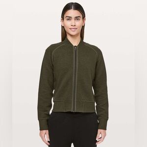 Lululemon On Repeat Bomber Dark Olive size 2